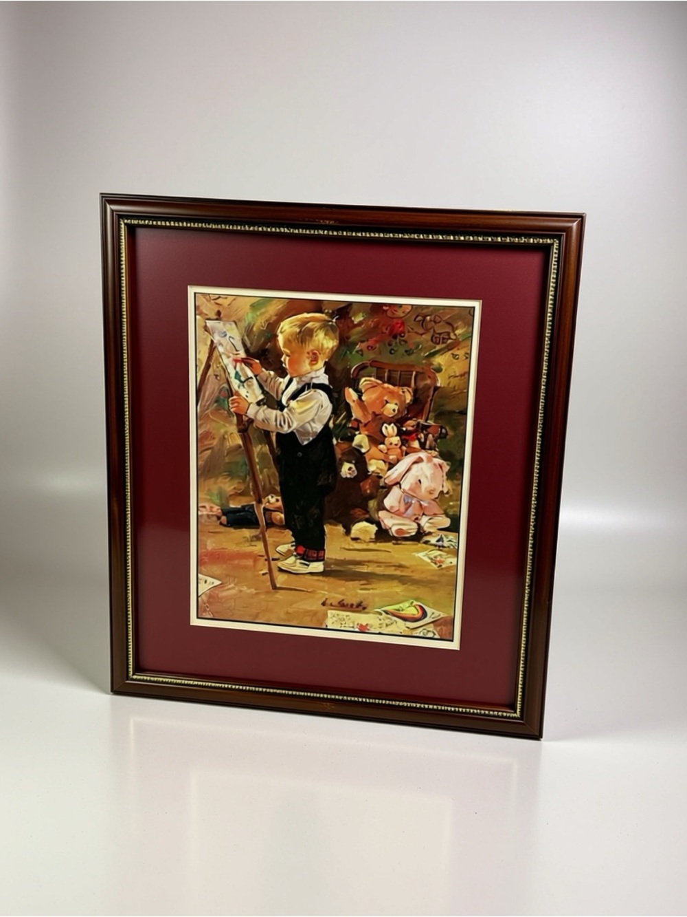 Vintage Framed Art Print - "The Critics" by Loren Entz (Edward Art Products)
